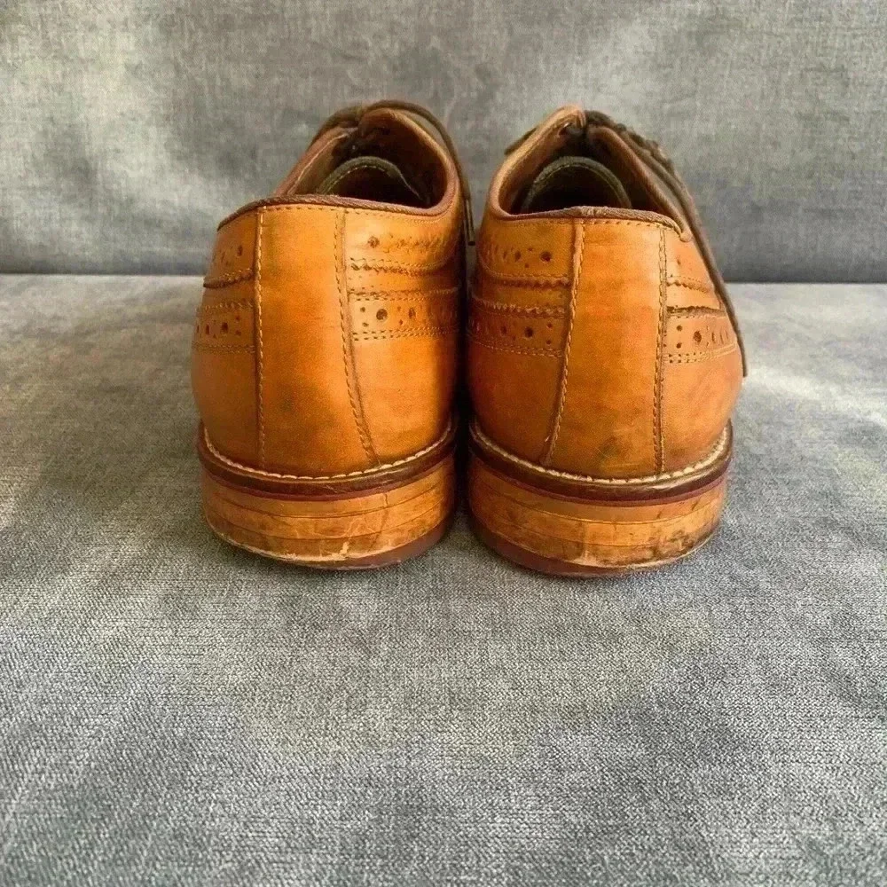 Men’s Johnston & Murphy Brown Leather Lace Up Cap Toe Oxford Dress Shoes Size 10